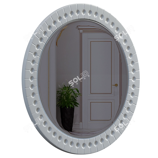 Shining Gold Star Mirror 3D model image 3