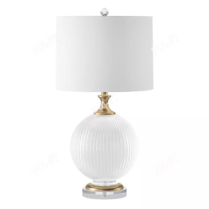 Elegant Glass Antone Table Lamp 3D model image 1
