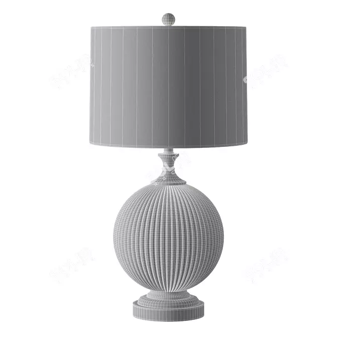 Elegant Glass Antone Table Lamp 3D model image 2