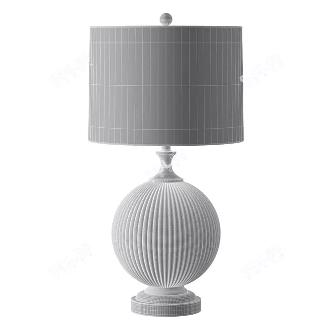 Elegant Glass Antone Table Lamp 3D model image 3