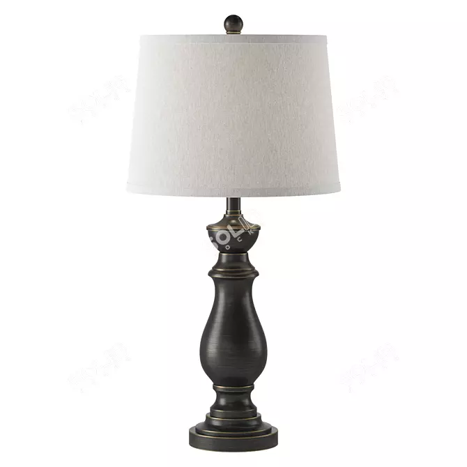 Elegant Bronze Wynter Table Lamp 3D model image 1