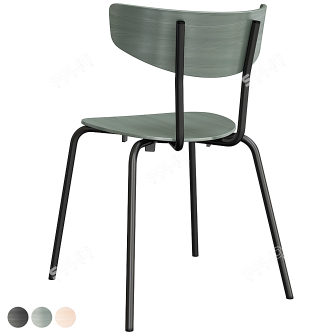 Elegant LaLume Chair for Stylish Comfort 3D model image 4