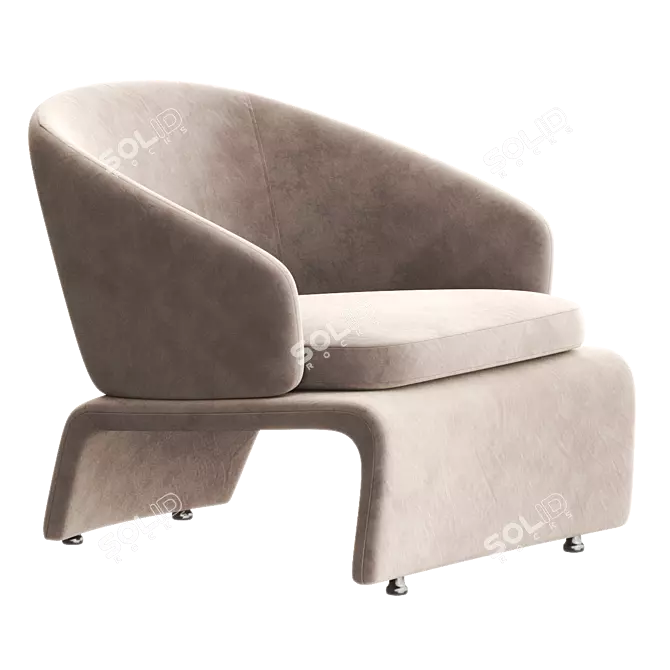 Luxurious HALLEY Armchair by Minotti 3D model image 1