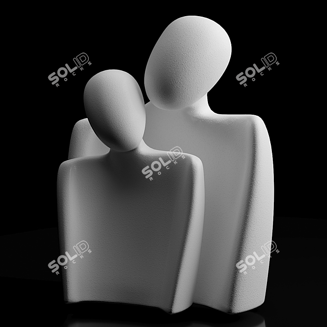 Abstract Character Table Decor 3D model image 1