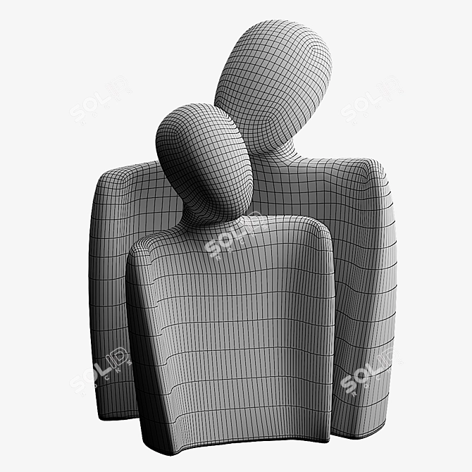 Abstract Character Table Decor 3D model image 3