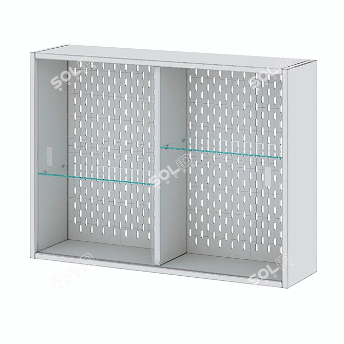 Sliding Glass Door Display Cabinet 3D model image 4