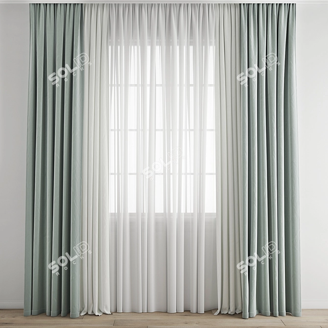 Polygonal Curtain Model 3D model image 1