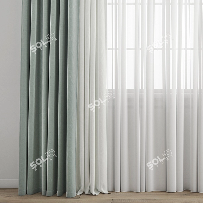 Polygonal Curtain Model 3D model image 2