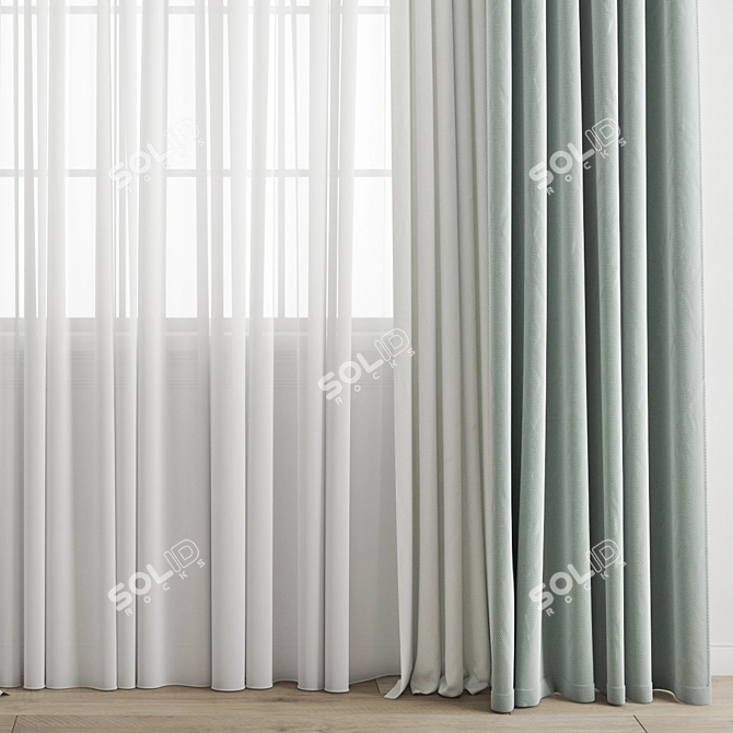 Polygonal Curtain Model 3D model image 3