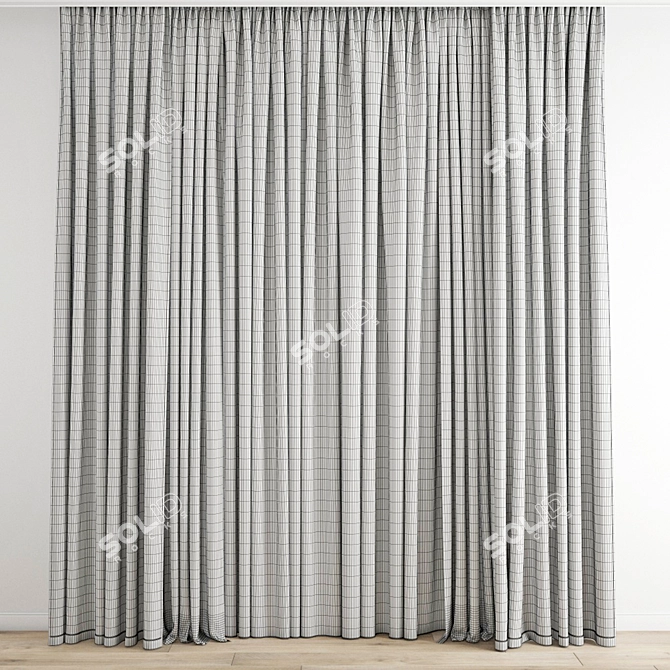 Polygonal Curtain Model 3D model image 4