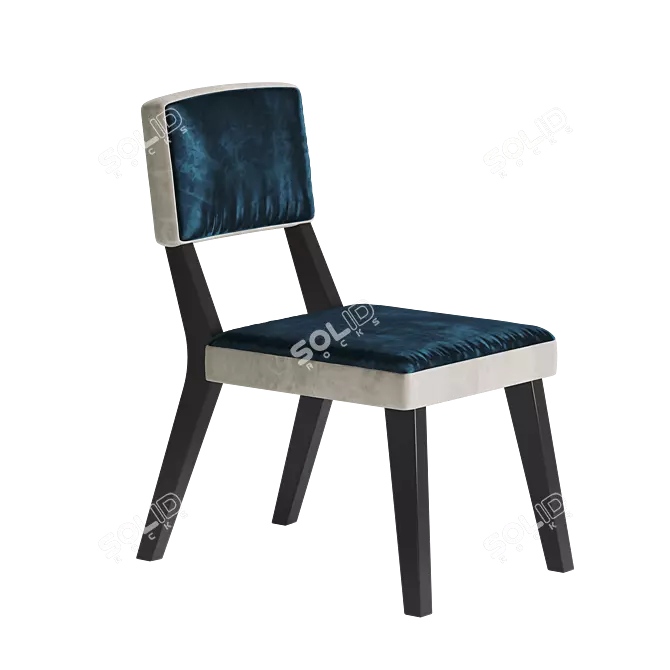 Plush Companion Velvet Chair 3D model image 2