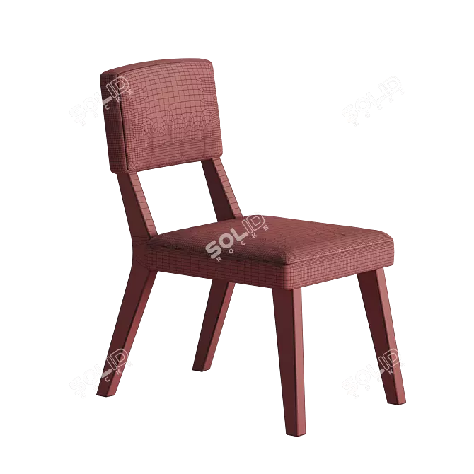 Plush Companion Velvet Chair 3D model image 5