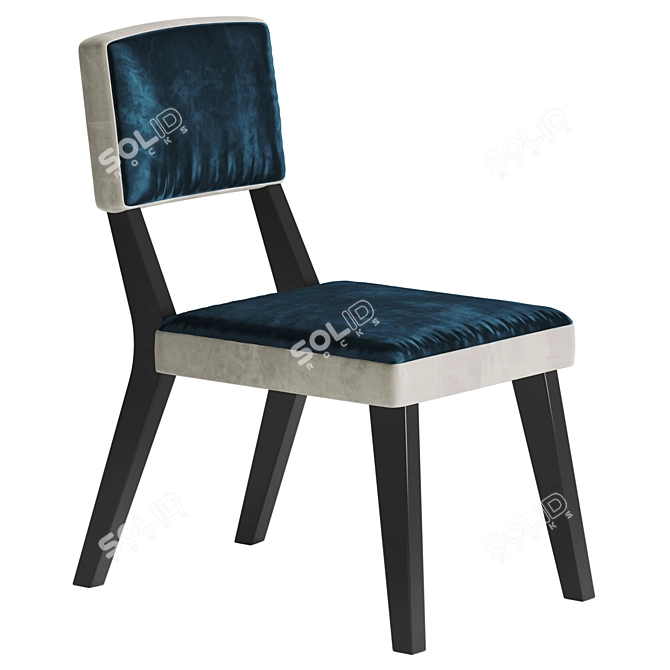 Plush Companion Velvet Chair 3D model image 7