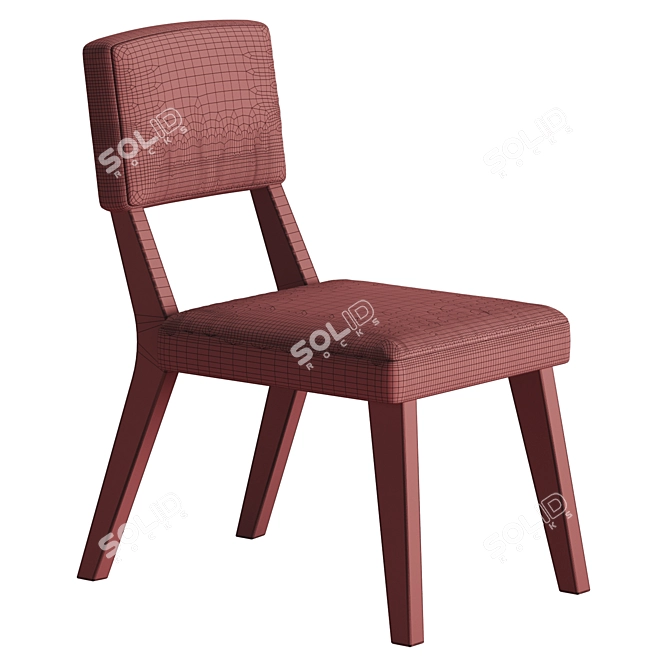 Plush Companion Velvet Chair 3D model image 8