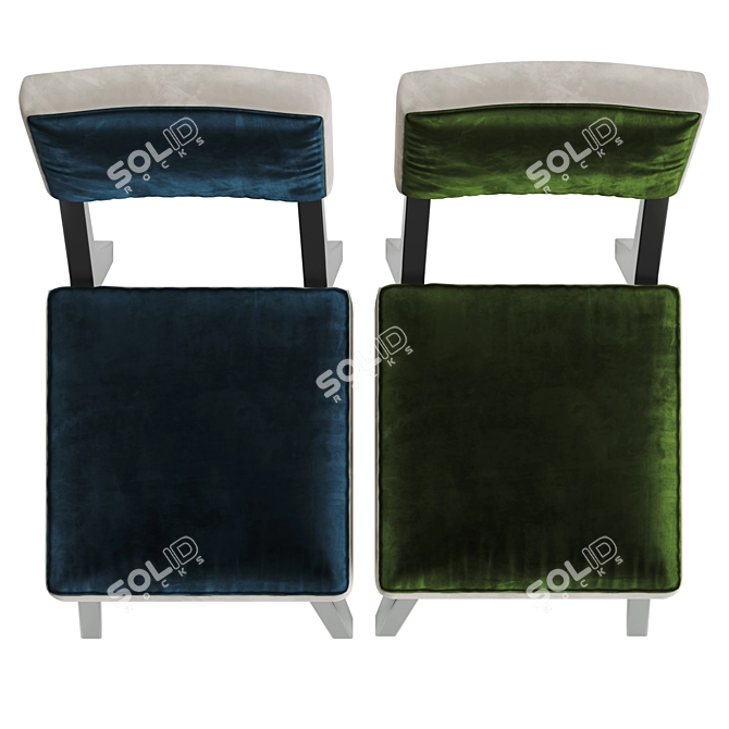 Plush Companion Velvet Chair 3D model image 10