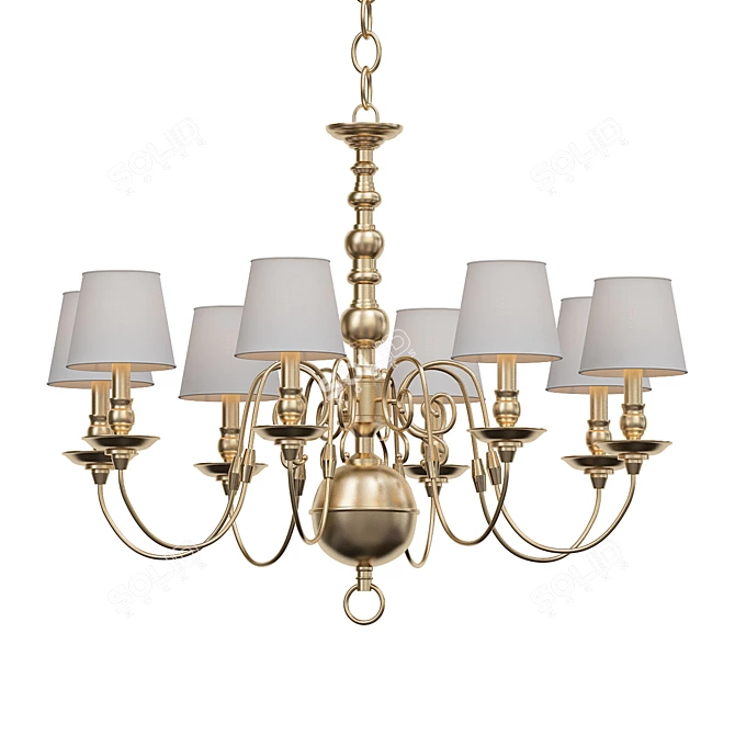 Eichholtz Bourbon Collection Chandelier 3D model image 1