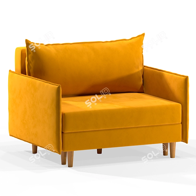 Versatile Armchair-Bed: Comfort & Elegance 3D model image 1