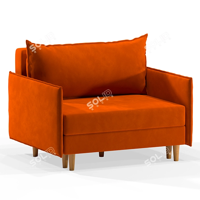 Versatile Armchair-Bed: Comfort & Elegance 3D model image 2