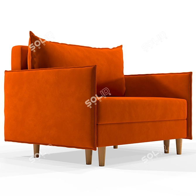 Versatile Armchair-Bed: Comfort & Elegance 3D model image 4