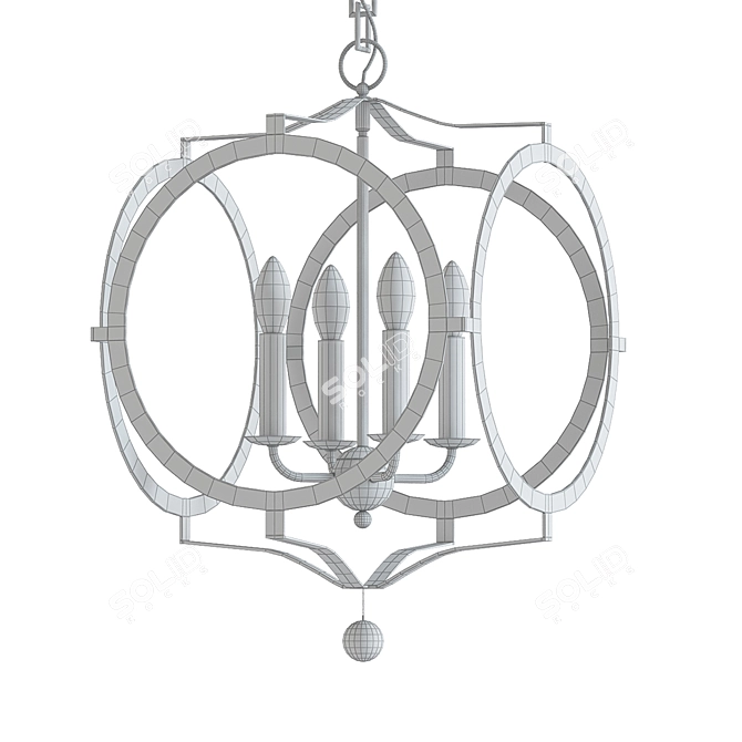 Elegant Delilah Chandelier 3D model image 2