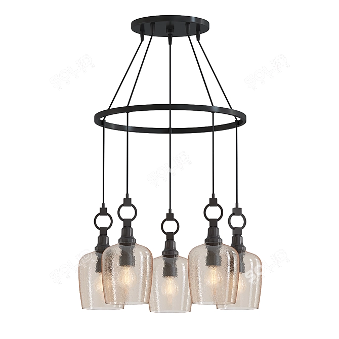 Quoizel Kendrick 5-Light Bronze Chandelier 3D model image 1