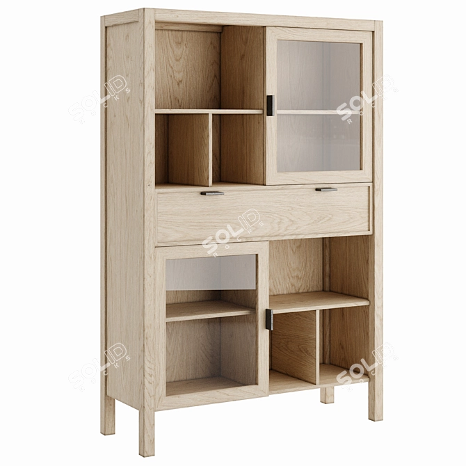 Modern Wood Alen Bookcase 3D model image 1