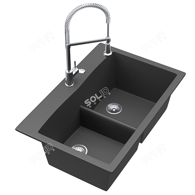 Schock CREST N200: Stunningly Spacious Sink 3D model image 3