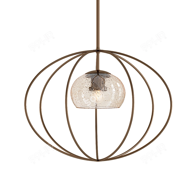 Elegant Cadence Pendant 3D model image 1