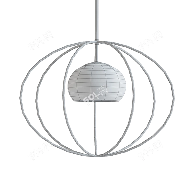 Elegant Cadence Pendant 3D model image 2