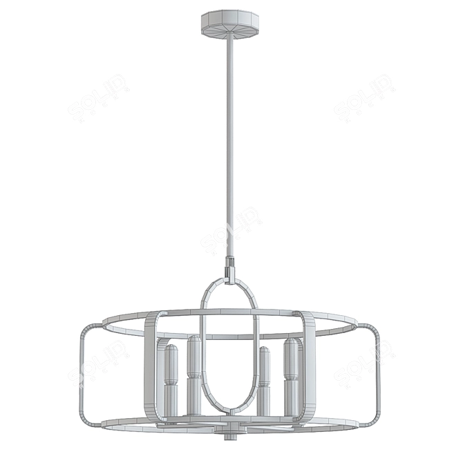 Sleek Santina Pendant Light 3D model image 2