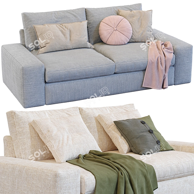 Modern Comfort: Kivik Sofa by IKEA 3D model image 3
