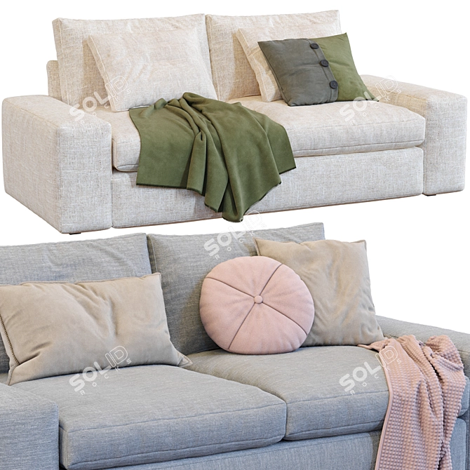 Modern Comfort: Kivik Sofa by IKEA 3D model image 4