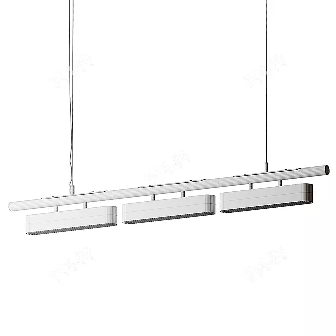 Sleek Colt Pendant Light 3D model image 4