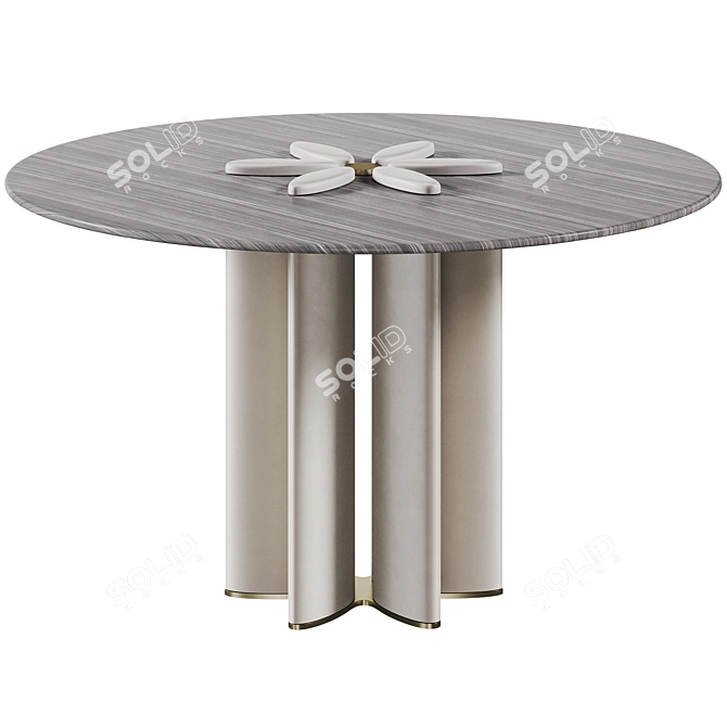 Moonlight Dining Table: Elegant Design for Stylish Dining 3D model image 1