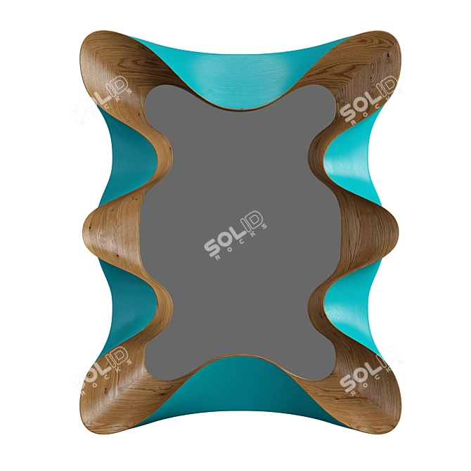 Modern Wood Taffy Mirror 3D model image 2