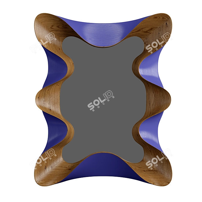 Modern Wood Taffy Mirror 3D model image 3