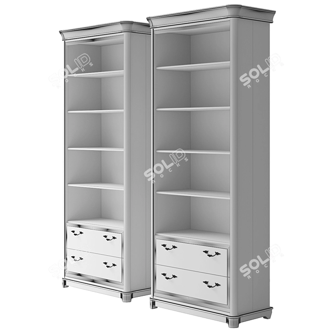 RIVIERA Collection Bookcase: Elegant, Spacious, Durable. 3D model image 3