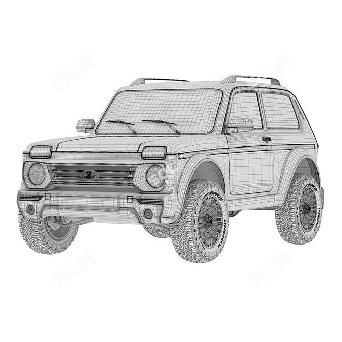 Rugged Niva Bronto 4x4 Beast 3D model image 6