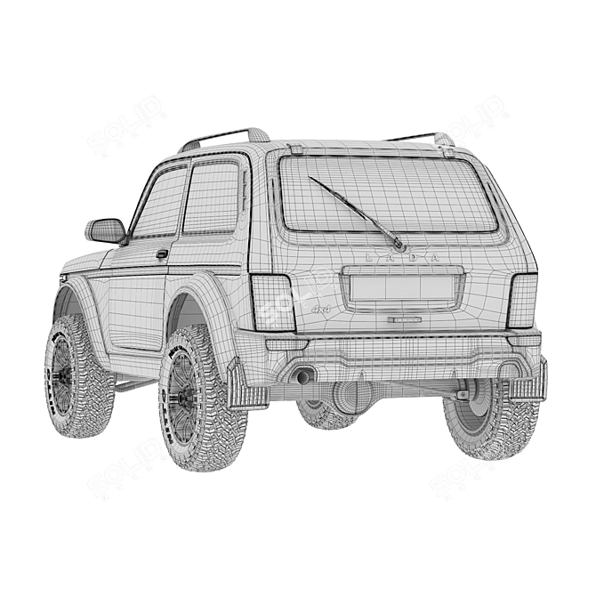 Rugged Niva Bronto 4x4 Beast 3D model image 7