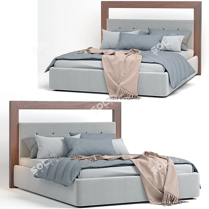 Modern and Elegant Chloe Bed 3D model image 7