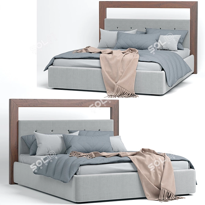 Modern and Elegant Chloe Bed 3D model image 14