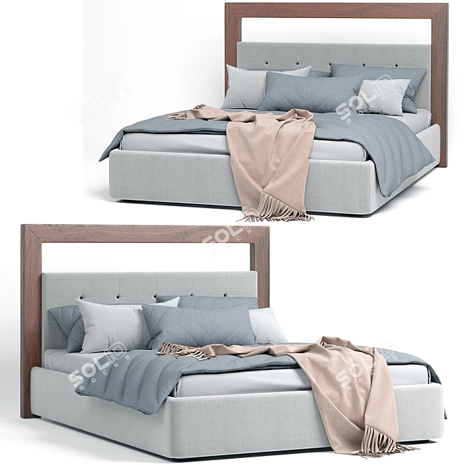 Modern and Elegant Chloe Bed 3D model image 15