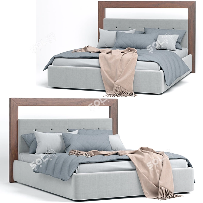 Modern and Elegant Chloe Bed 3D model image 16