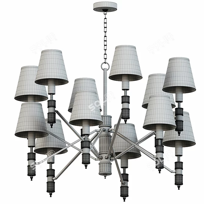 Modern Millimeter Pendant Ceiling Light 3D model image 2