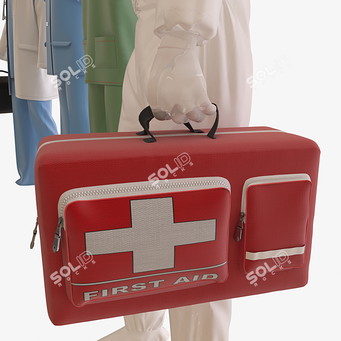 CoronaShield: Paramedic & Nurse Insulated Attire 3D model image 4