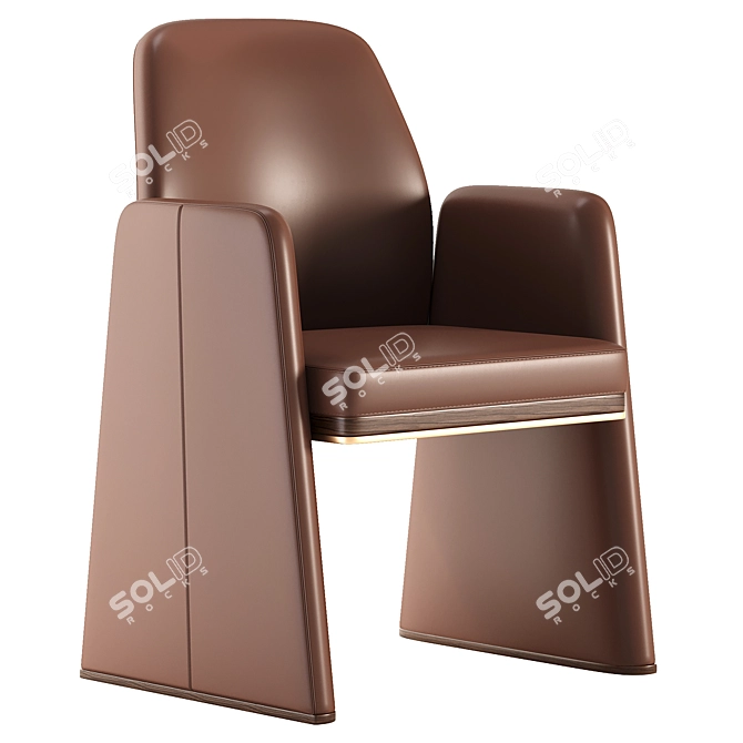 Elegant Anthony Dining Chair 3D model image 3