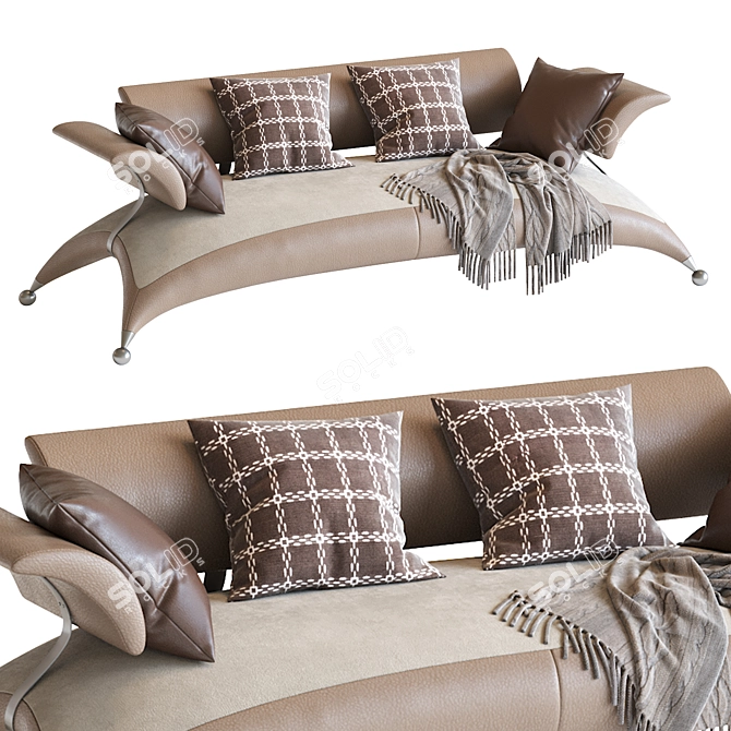 Safari: Stylish and Spacious Sofa 3D model image 2