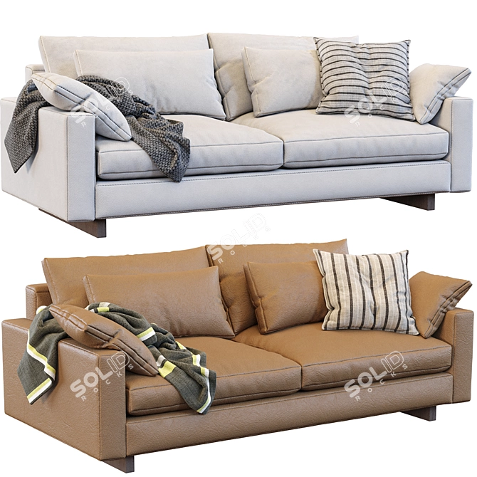 West Elm Harmony Sofa: Timeless Elegance 3D model image 1