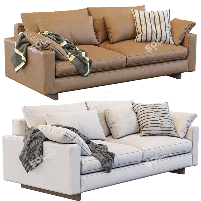 West Elm Harmony Sofa: Timeless Elegance 3D model image 3