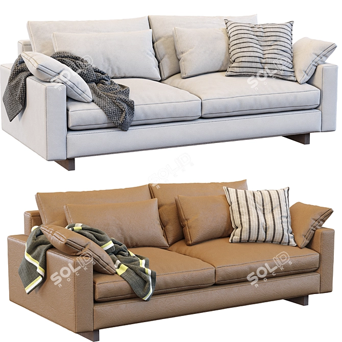 West Elm Harmony Sofa: Timeless Elegance 3D model image 4